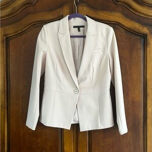 White House Black Market WHBM Blush Pink Tailored Blazer 10